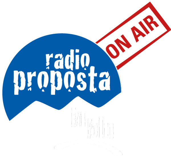 logo radio proposta in blu